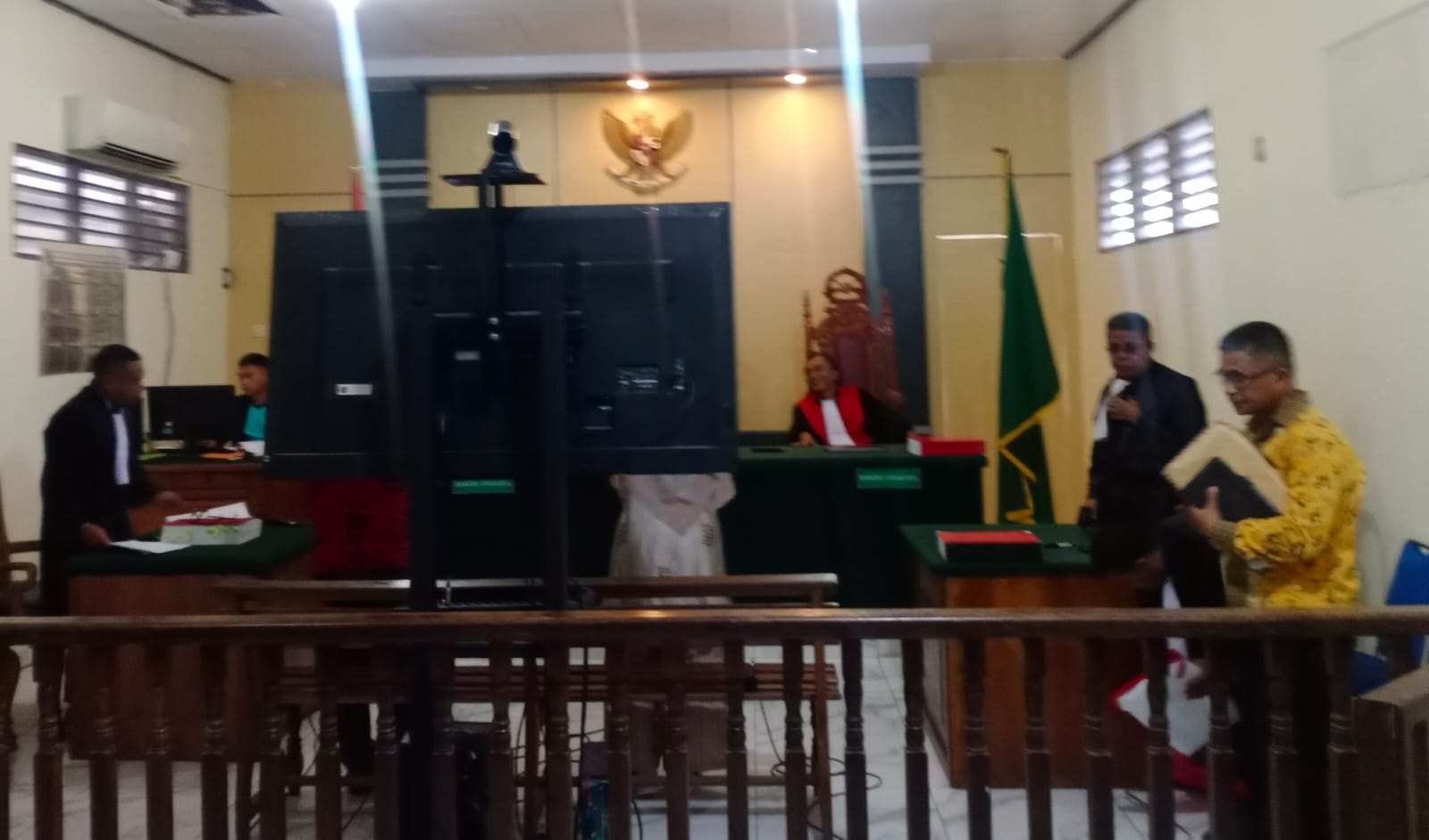 Sidang perkara tipikor sewa gedung DPRD Kabupaten Teluk Bintuni di penginapan Kartini, di Pengadilan Tipikor Papua Barat, Manokwari, Jumat, 22 November 2024. Foto: TIM2