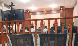 Sidang perkara dugaan tipikor pemberian fasilitas kredit pada BRI KCP Manokwari Kota, Jumat, 20 Juni 2025 sore. Foto: TIM2