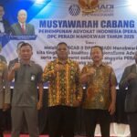 Acara pembukaan Muscab II DPC Peradi Manokwari di salah satu hotel di Manokwari, Sabtu (28/6/2025), dihadiri perwakilan PN Manokwari, Hermawanto, SH, Kajari Manokwari, Teguh Suhendro, SH, dan Kasikum Polresta Manokwari, AKP Rexon Urbon. Foto: HEN