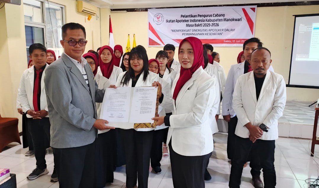 Prosesi pelantikan PC IAI Kabupaten Manokwari di Hotel Solideo Glorya, SMK Negeri 3 Manokwari, Sabtu, 12 Juli 2025. Foto: HEN